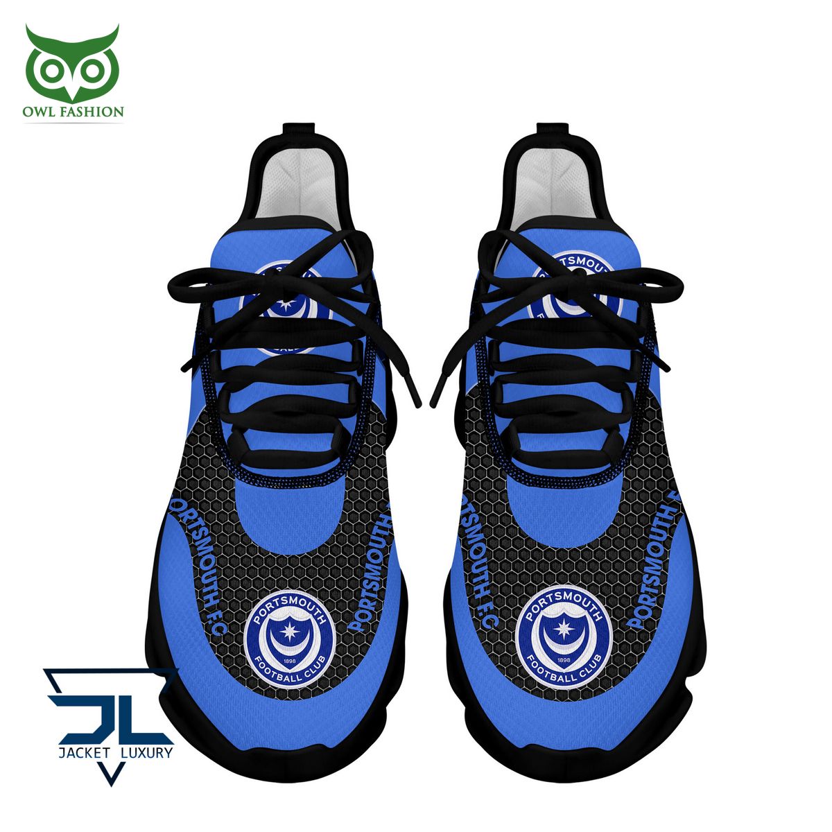 Portsmouth FC Max Soul Shoes Sneakers for Men And Women – Soccer Fan Shoes, Team Sneakers - Image 6