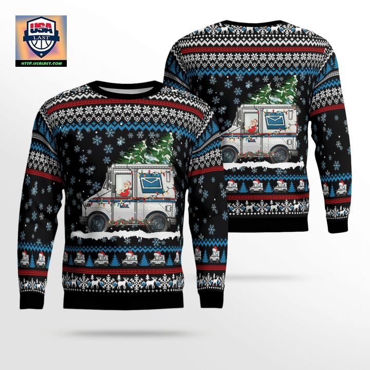 Postal Worker Christmas AOP Sweater