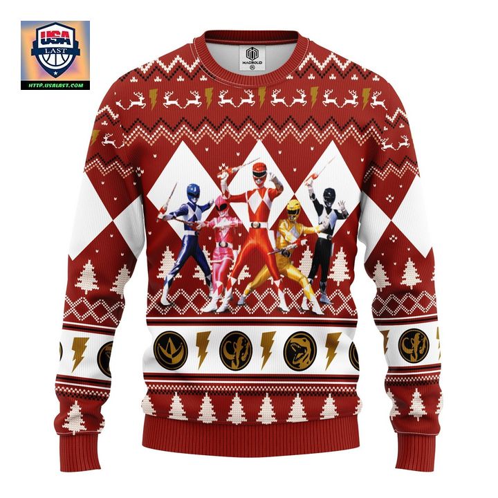 Power Ranger Red Ugly Christmas Sweater Amazing Gift Idea Thanksgiving Gift