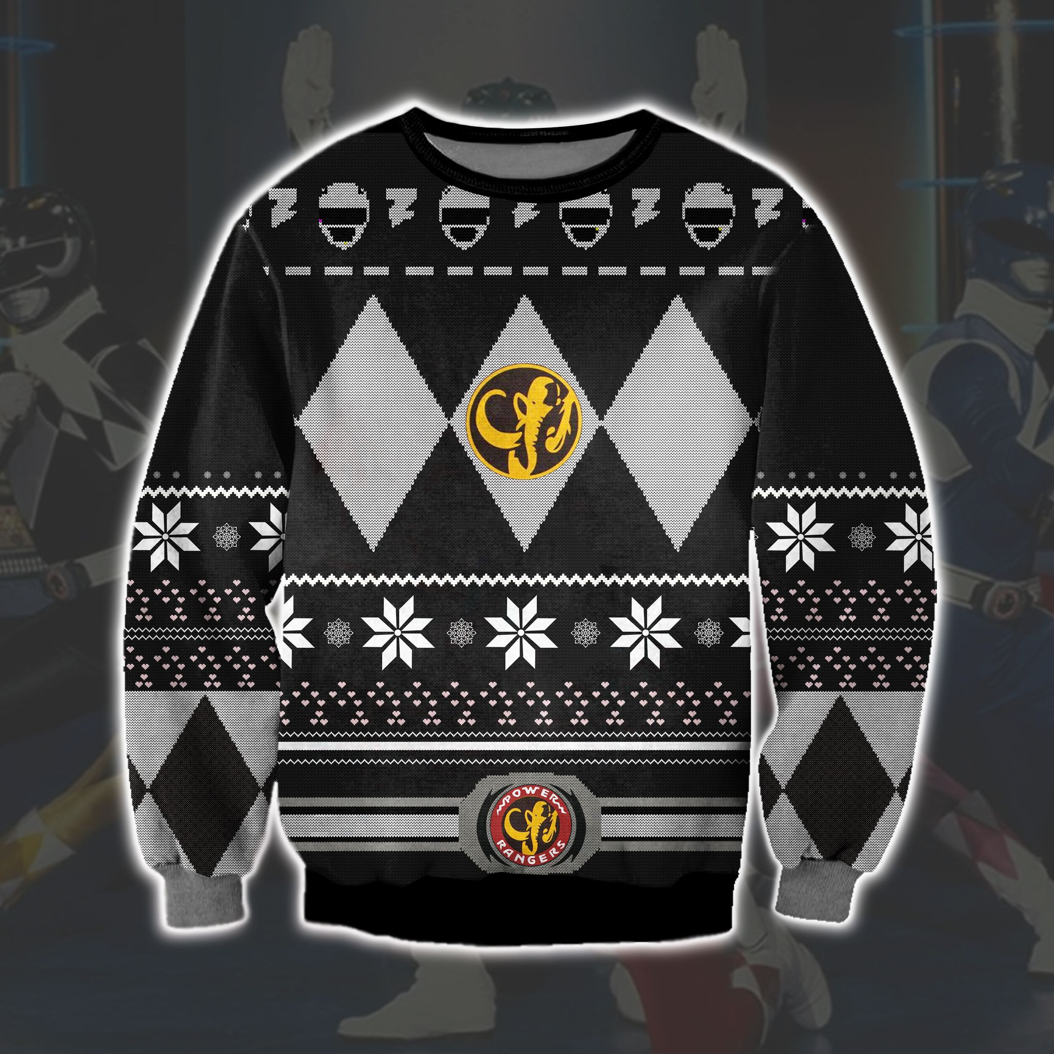 Power Rangers 1993 3D Print Ugly Christmas Sweater