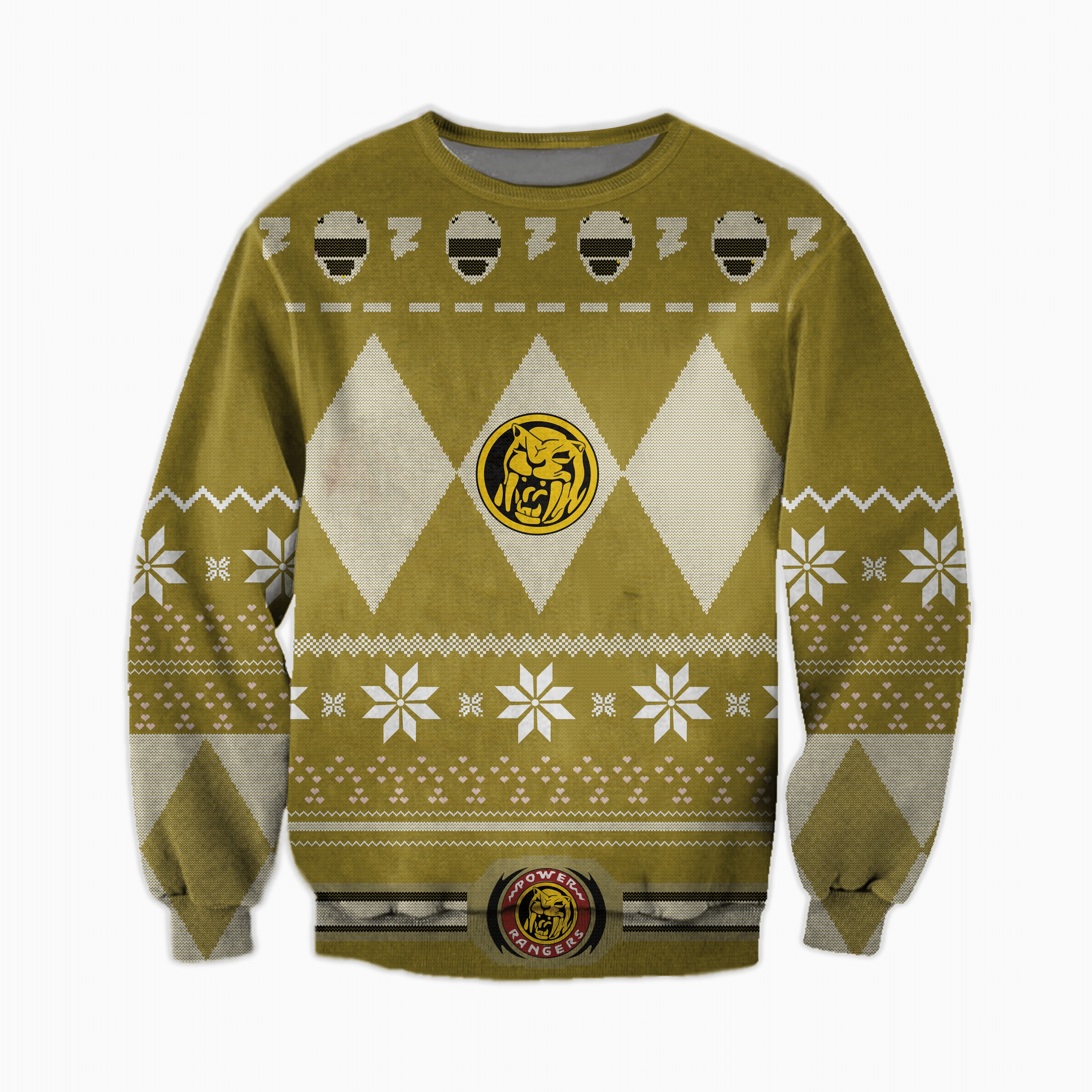 Power Rangers Film Knitting Pattern 3D Print Ugly Christmas Sweater