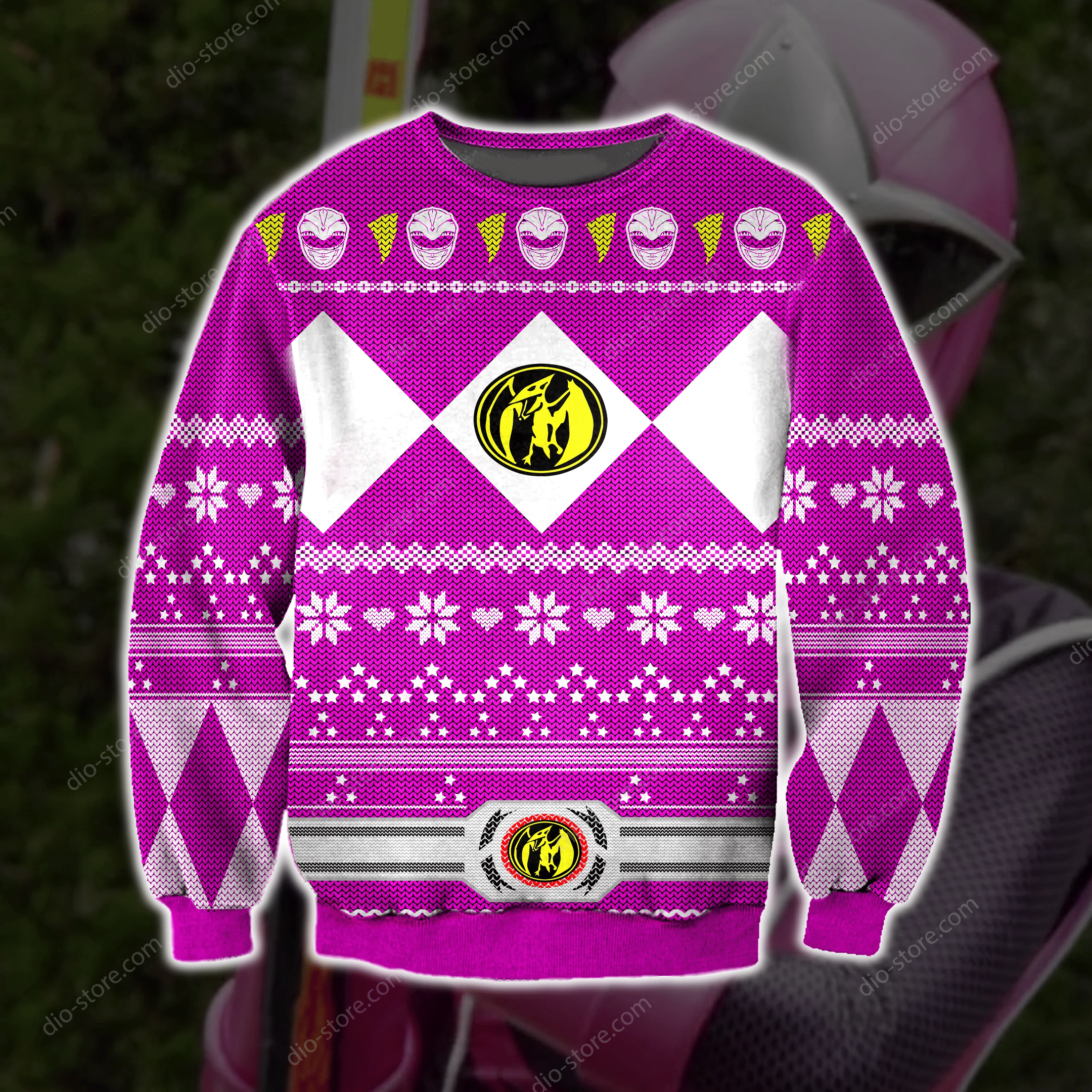 Power Rangers Knitting Pattern 3D Print Ugly Christmas Sweater