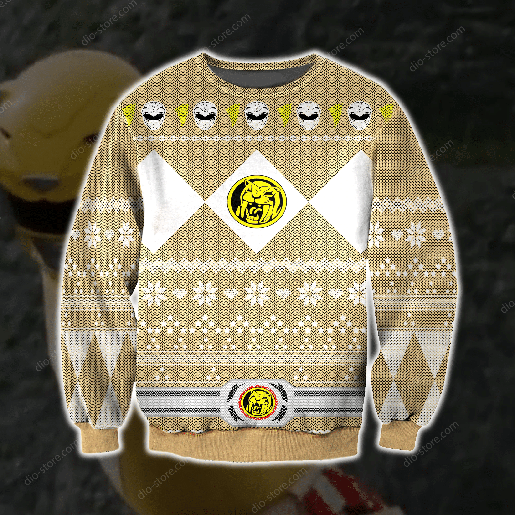 Power Rangers Knitting Pattern 3D Print Ugly Christmas Sweater