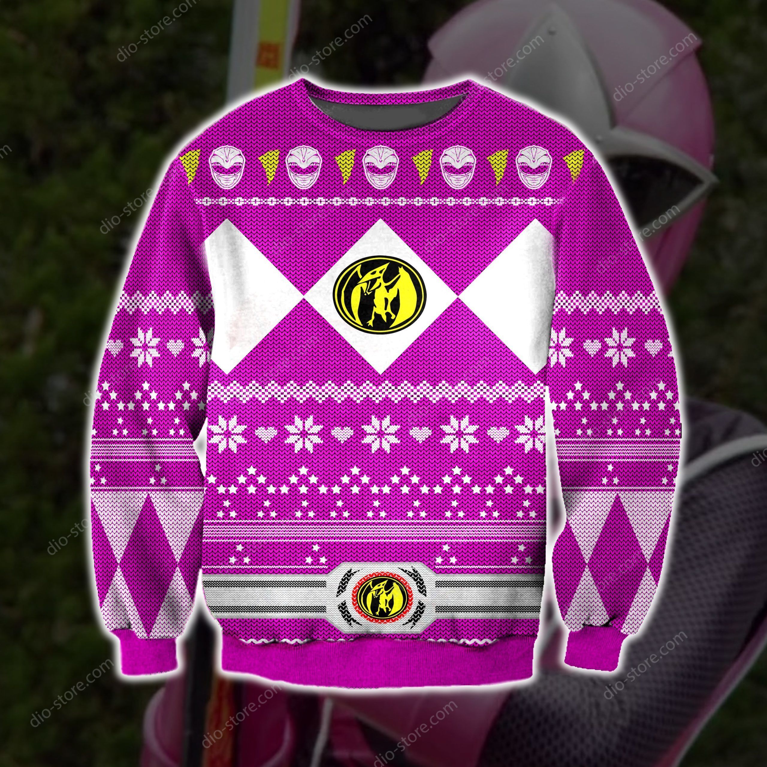 Power Rangers Knitting Pattern 3D Print Ugly Sweater
