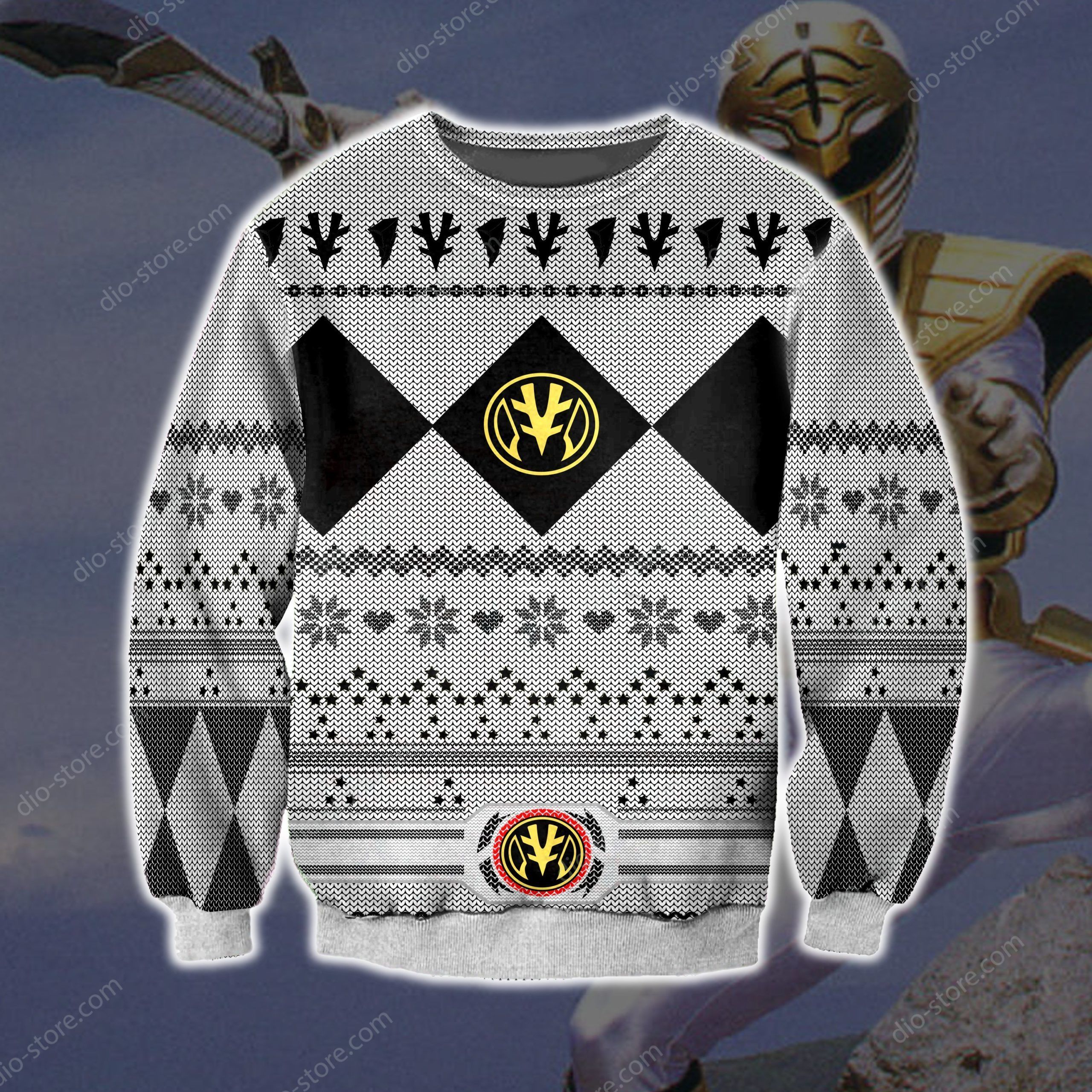 Power Rangers Knitting Pattern 3D Print Ugly Sweater