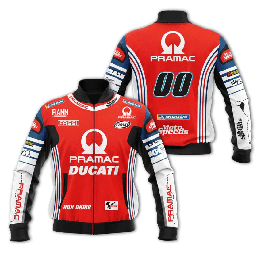 Pramac Ducati Racing Motogp Bomber Jacket | Motorsport Racing Jacket for Men & Women | Racing Fan Gift