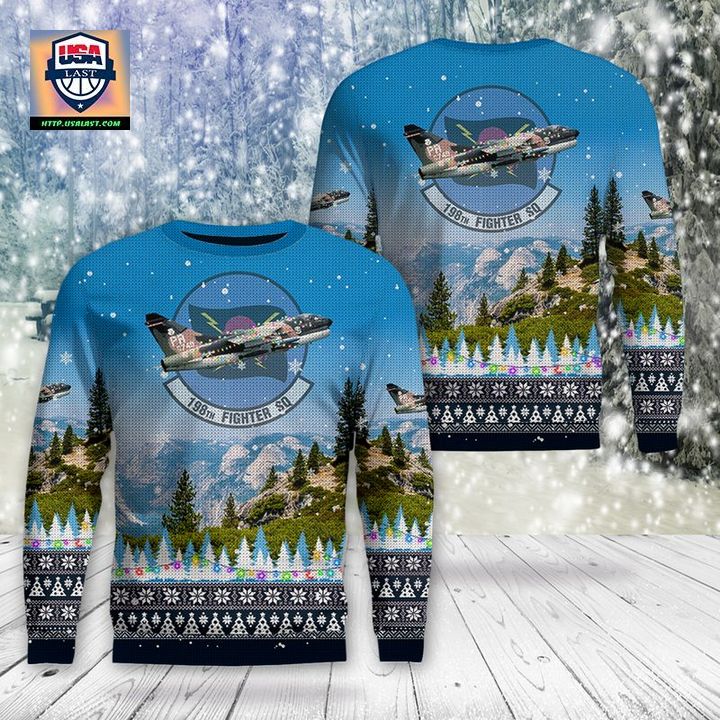 Puerto Rico Air National Guard A-7D Corsair II 198th Airlift Squadron Christmas AOP Sweater