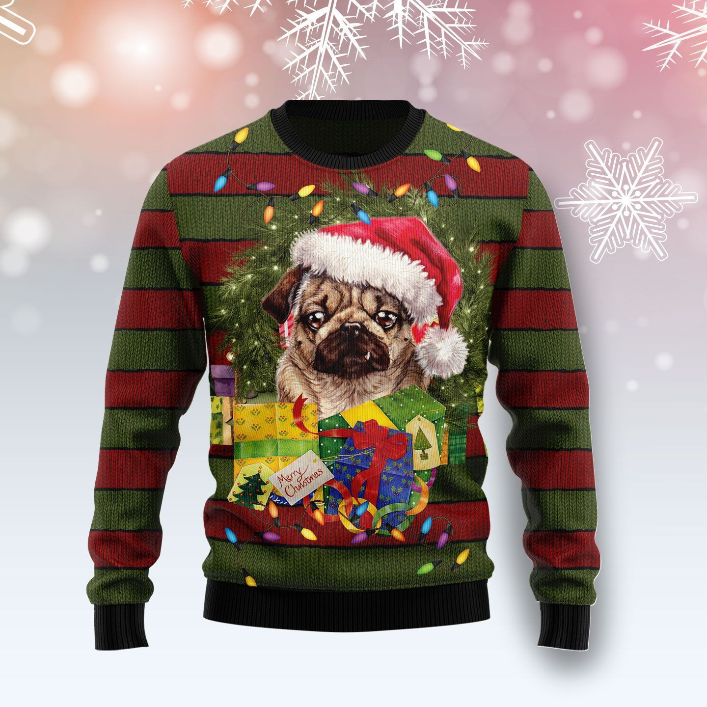 Pug Gift Xmas Ugly Christmas Sweater,