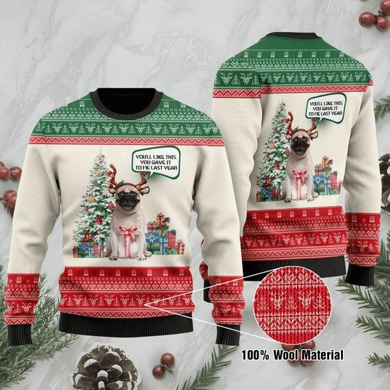 Pug Lovers Ugly Christmas Sweater, Perfect Holiday Gift