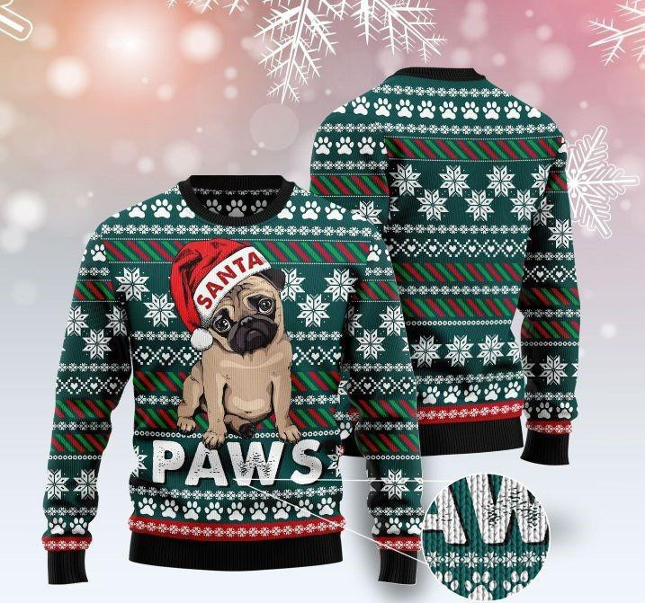 Pug Santa Ugly Christmas Sweater, Perfect Holiday Gift
