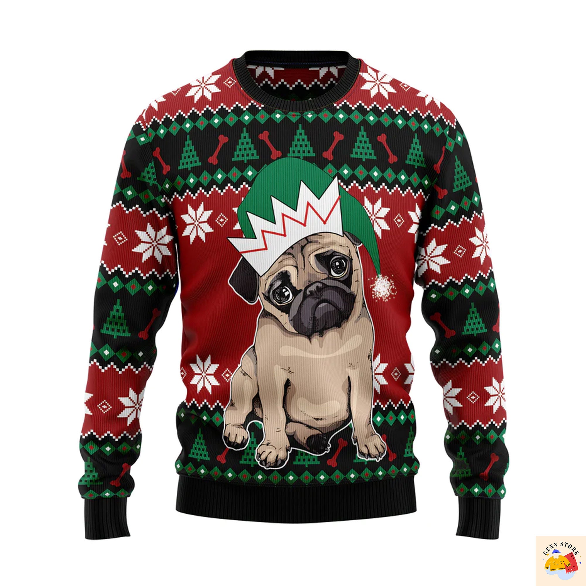 Pug Ugly Christmas Sweater