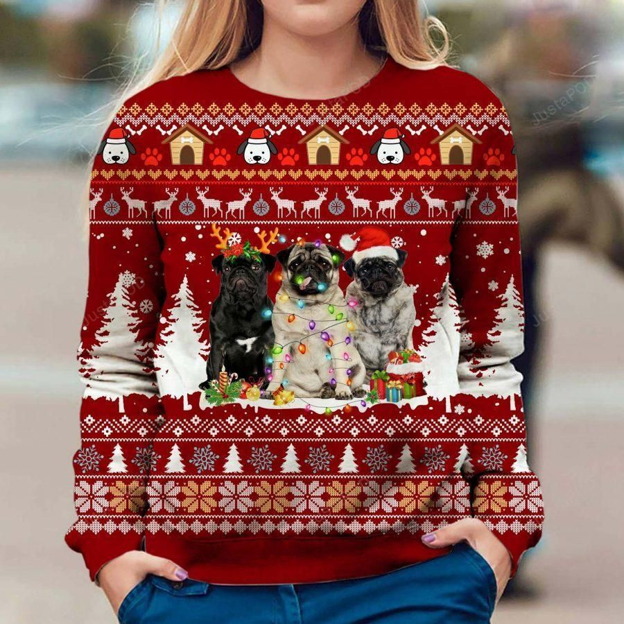 Pug Ugly Christmas Sweater, Perfect Holiday Gift