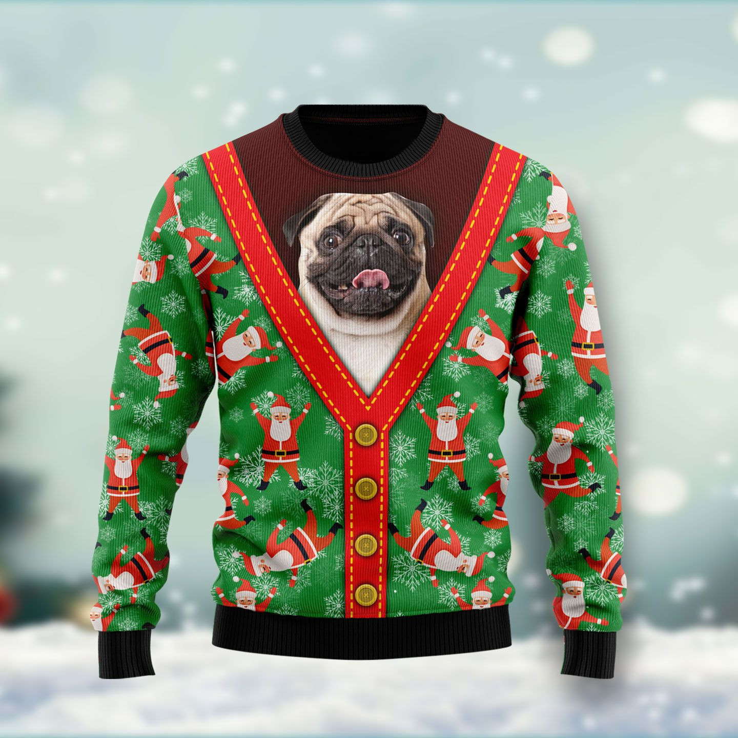 Pug Ugly Christmas Sweater, Perfect Holiday Gift