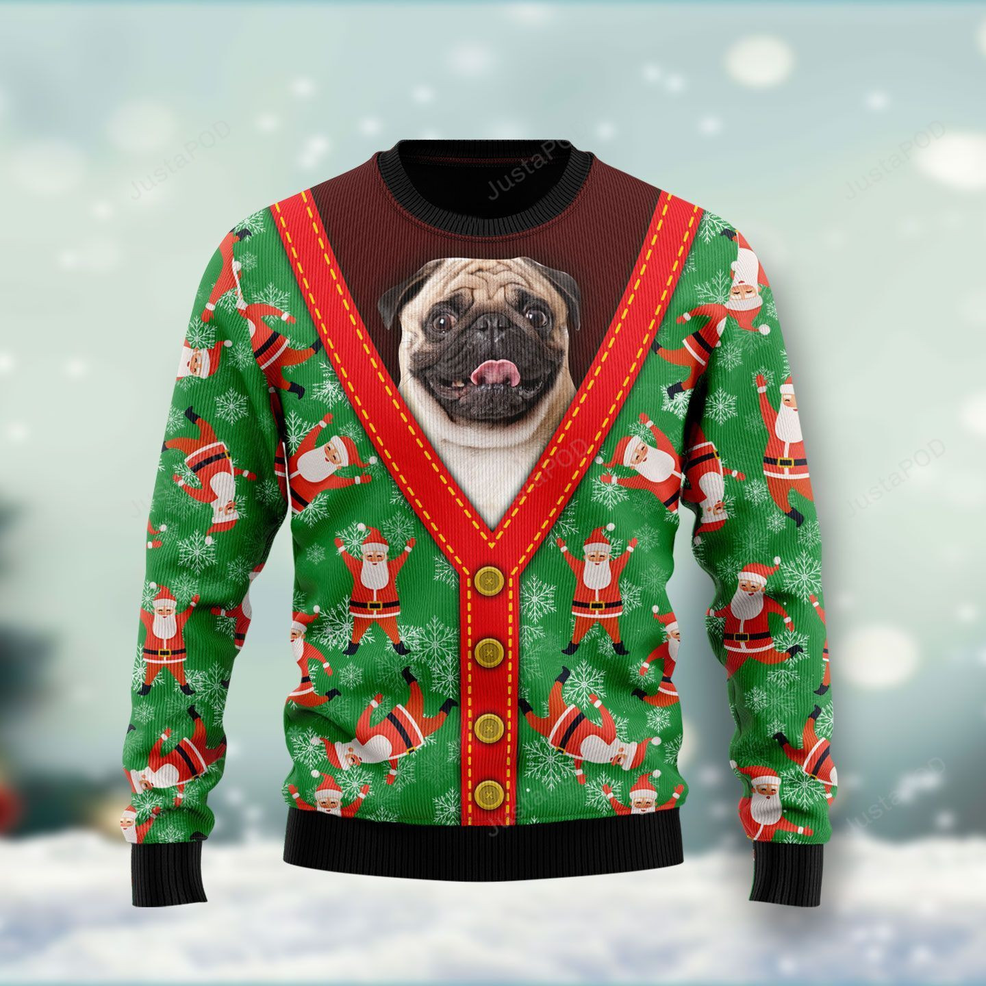Pug Ugly Christmas Sweater, Perfect Holiday Gift
