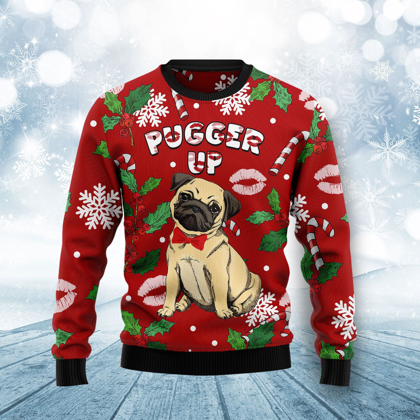 Pugger Up Ugly Christmas Sweater, Perfect Holiday Gift