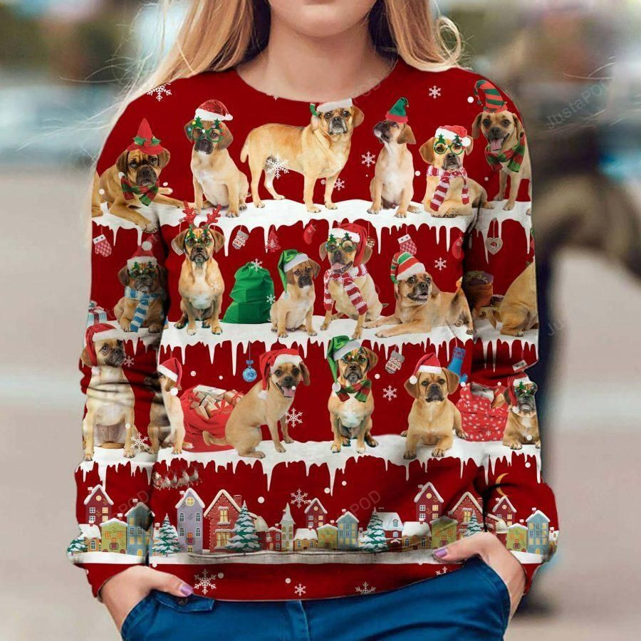 Puggle Ugly Christmas Sweater, Perfect Holiday Gift