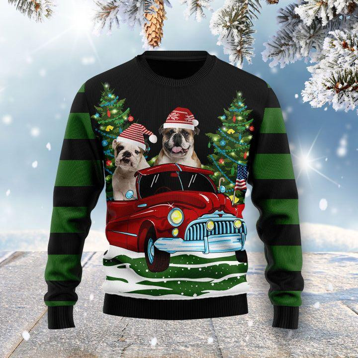 Pulldog Ugly Christmas Sweater, Perfect Holiday Gift
