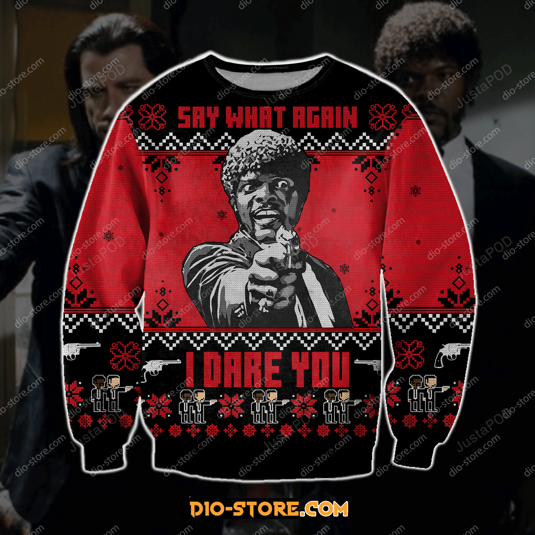 Pulp Fiction Ugly Christmas Sweater, Perfect Holiday Gift