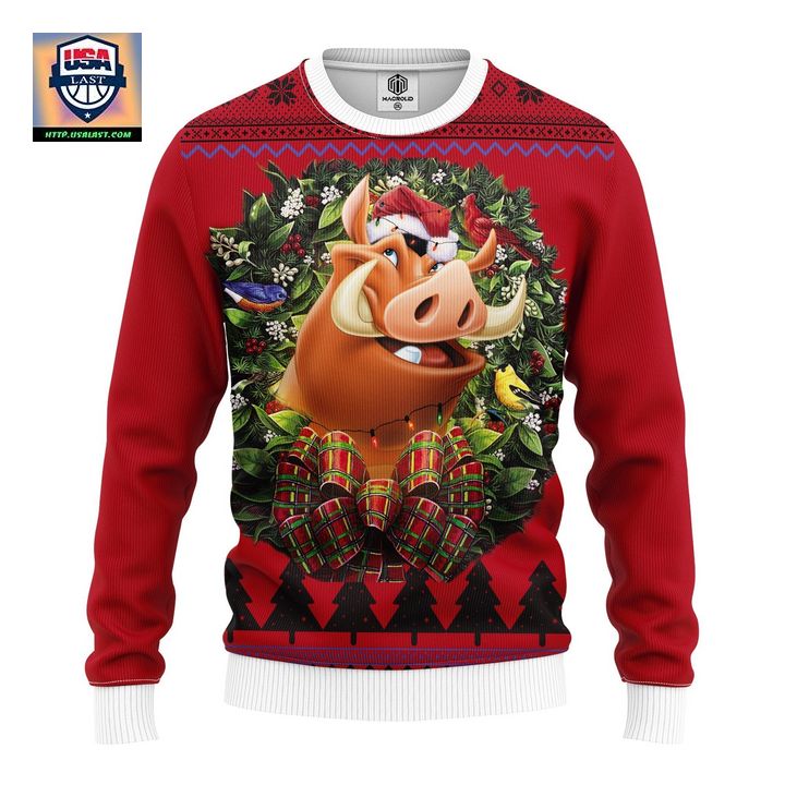 Pumba Lion King Noel Mc Ugly Christmas Sweater Thanksgiving Gift