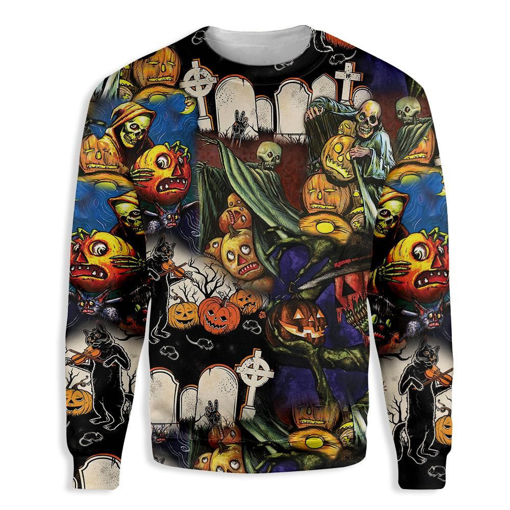 Pumpkin Night Is Coming Ugly Christmas Sweater, Perfect Holiday Gift