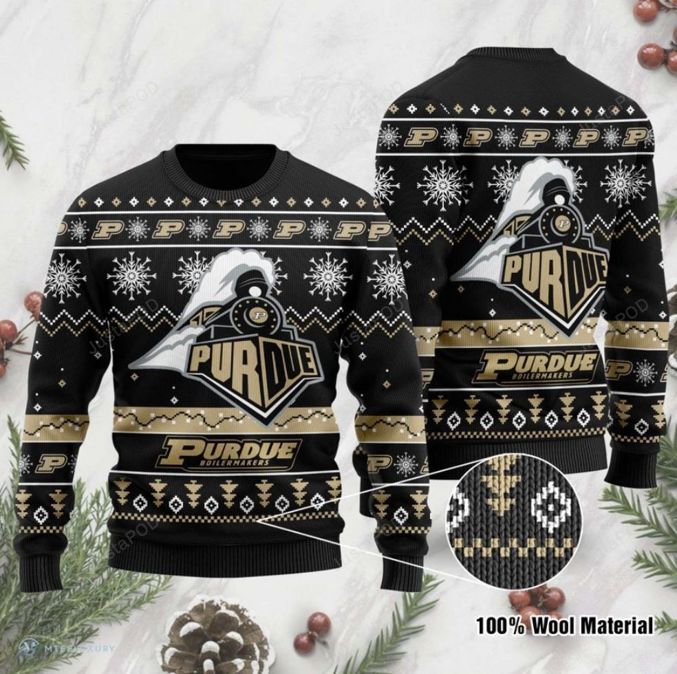 Purdue Boilermakers Football Ugly Christmas Sweater Perfect Holiday Gift