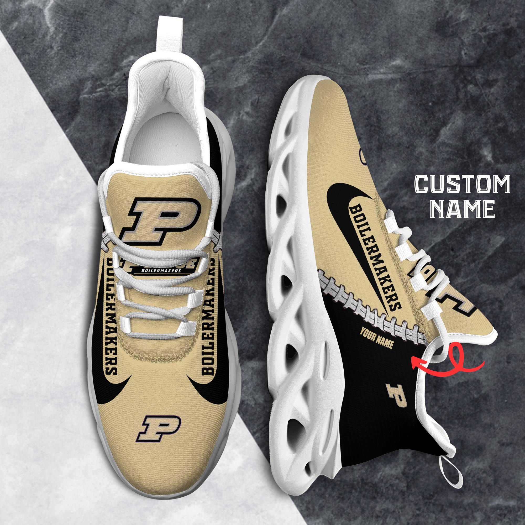 Purdue Boilermakers Max Soul Shoes Sneakers for Men And Women – Casual Shoes, Streetwear Shoes - Image 6