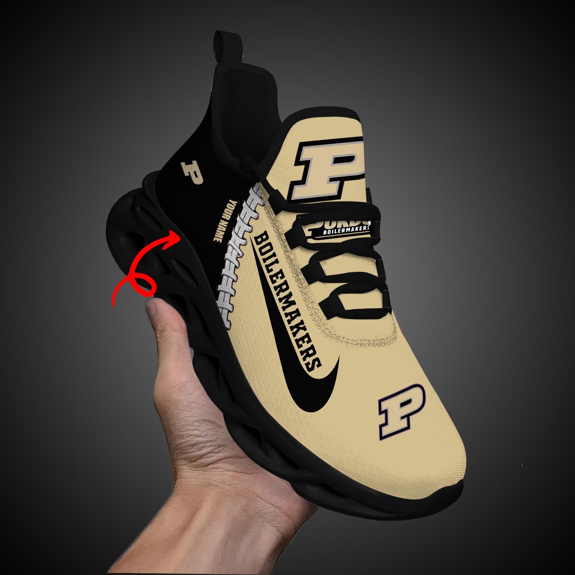 Purdue Boilermakers Max Soul Shoes Sneakers for Men And Women – Casual Shoes, Streetwear Shoes - Image 7