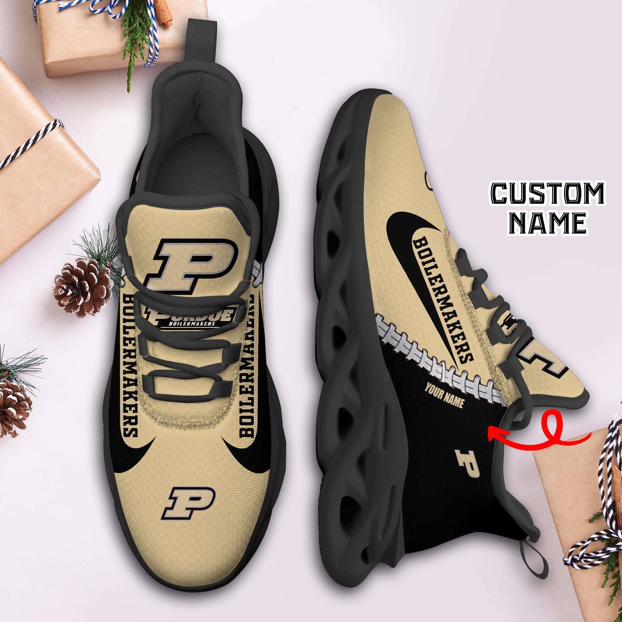 Purdue Boilermakers Max Soul Shoes Sneakers for Men And Women – Casual Shoes, Streetwear Shoes - Image 3
