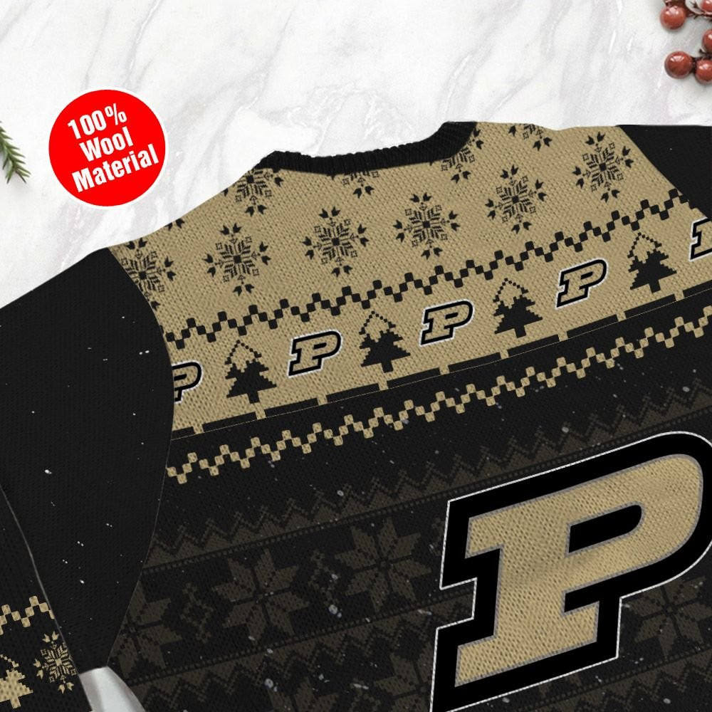 Purdue Boilermakers Snoopy Dabbing Holiday Party Ugly Christmas Sweater Perfect Holiday Gift - Image 5