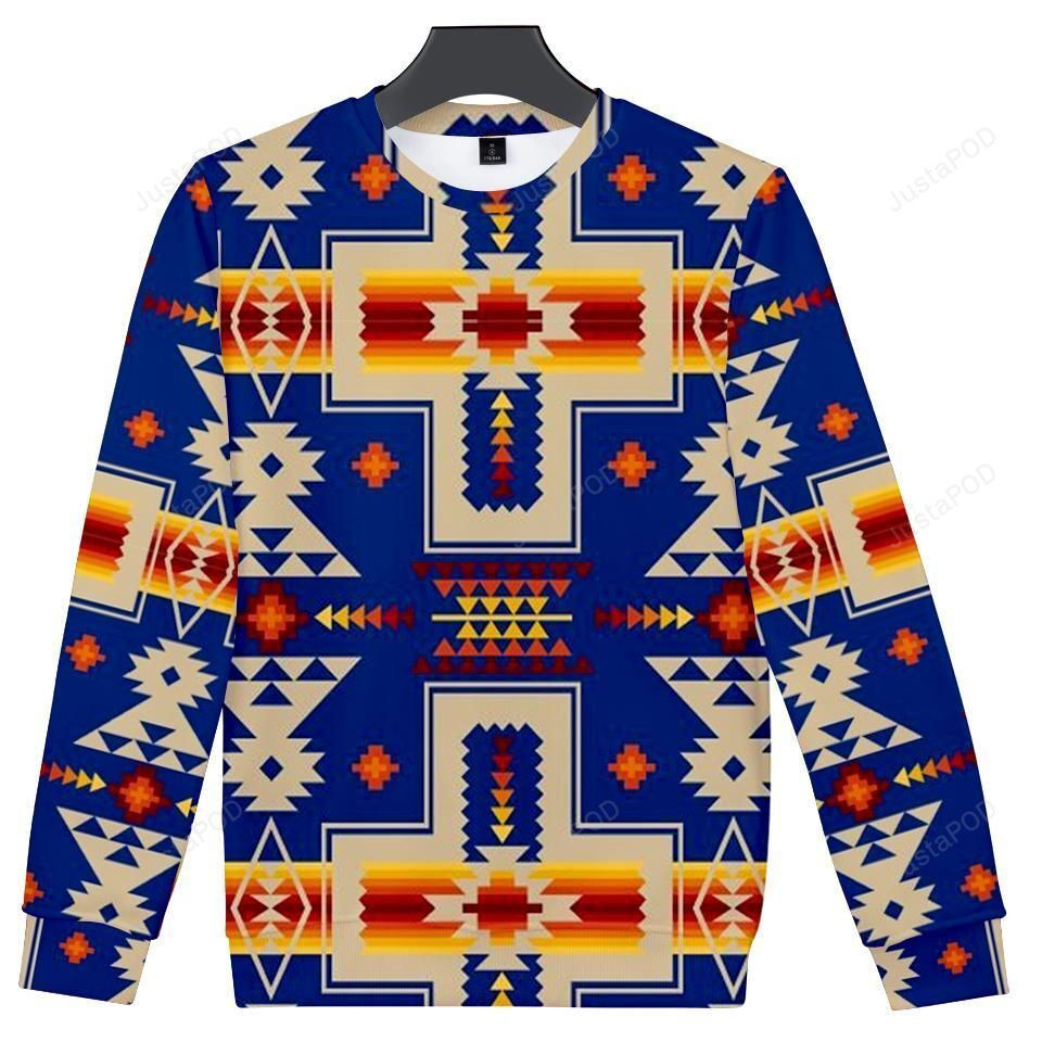Purple Native Tribes Pattern Ugly Christmas Sweater, Perfect Holiday Gift