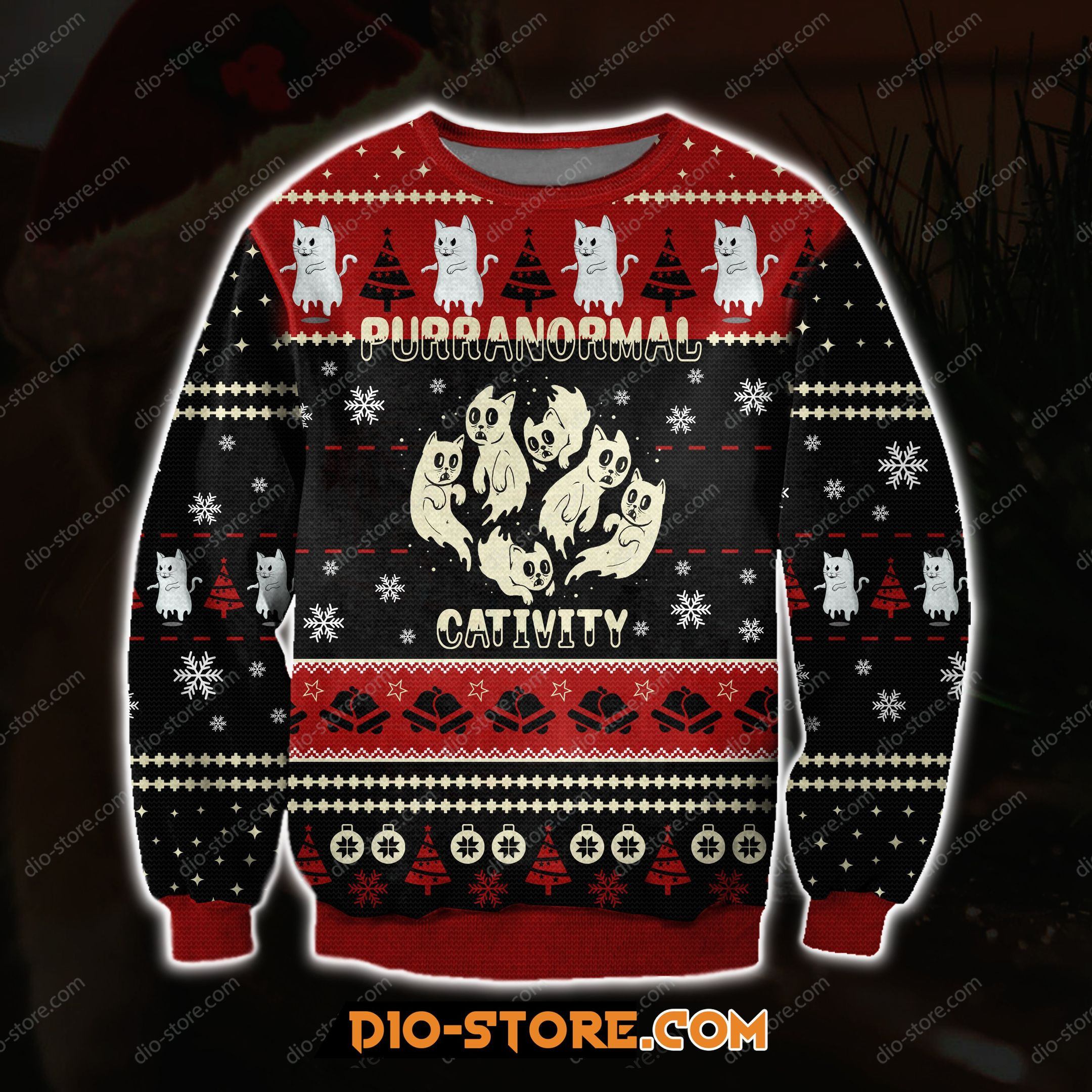 Purranormal Cativity For Unisex Ugly Christmas Sweater,
