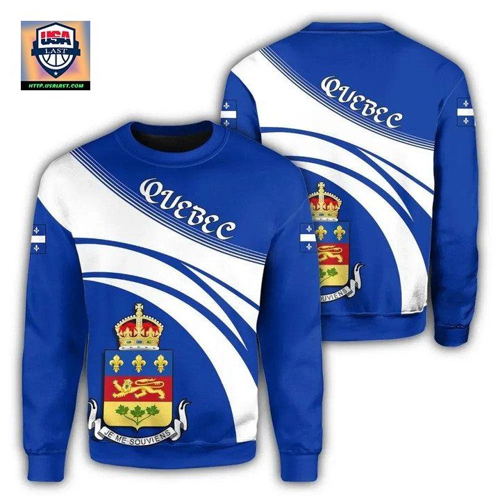 Quebec Coat Of Arms Sweater Cricket Style J5W