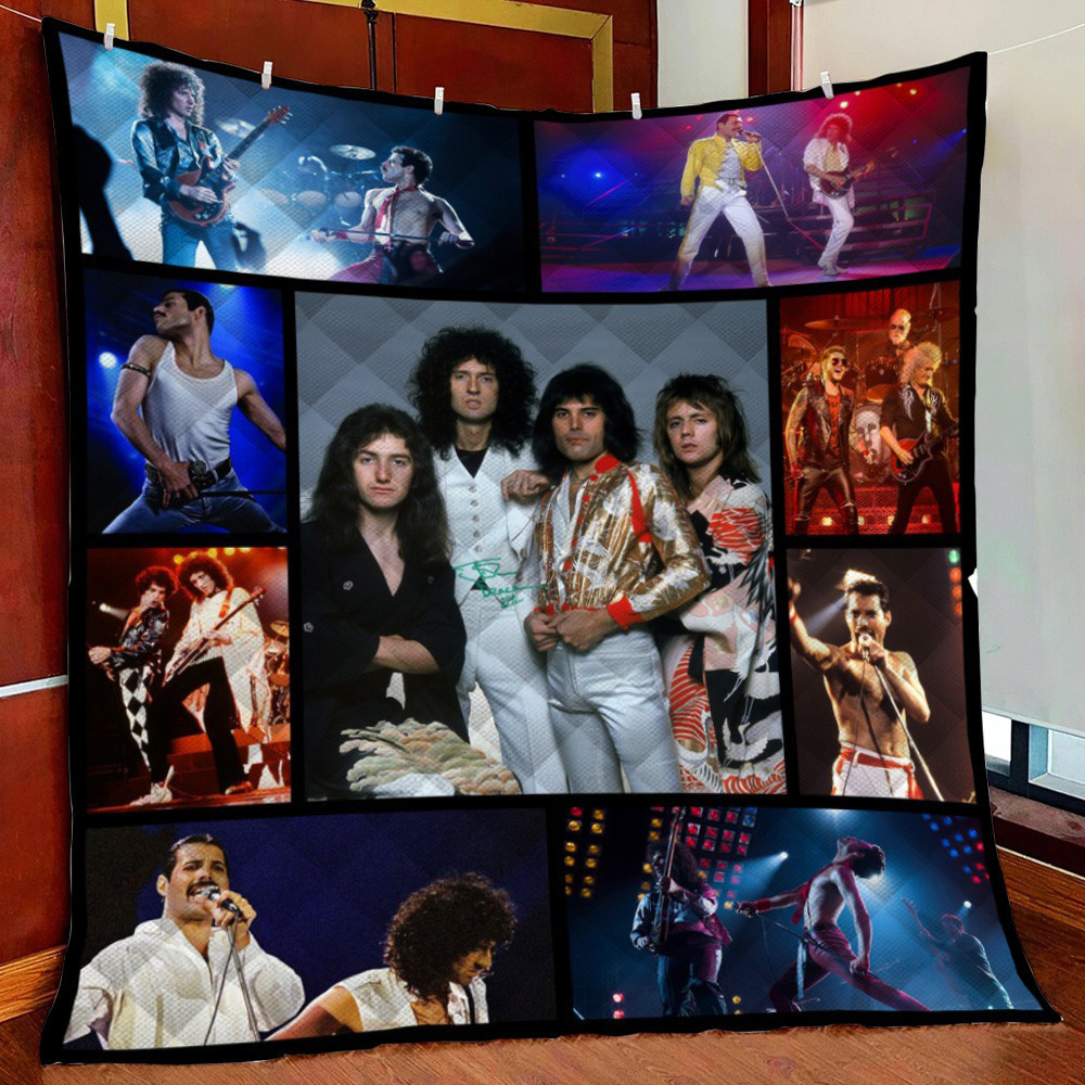 Queen Band Style Fleece Blanket Quilt Blanket