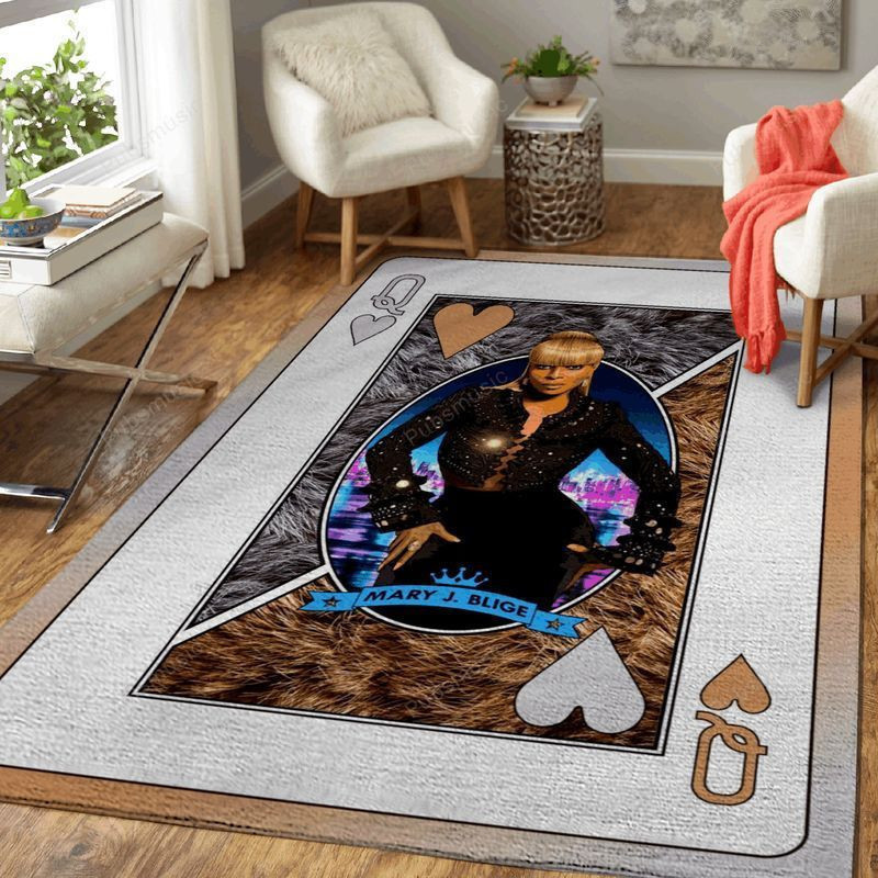 Queen Mary J Blige Queens Of Music Art Rectangle Area Rug – Full Print Carpet For Living Room & Bedroom Home Decor