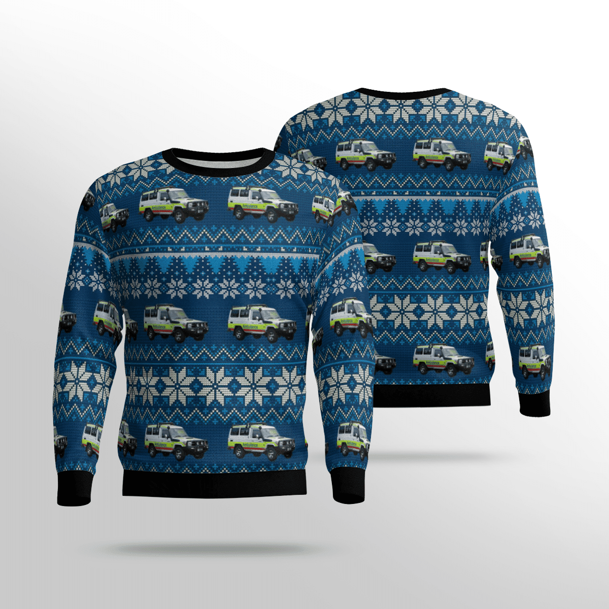 Queensland Ambulance Service Toyota Landcruiser For Unisex Ugly Christmas Sweater,