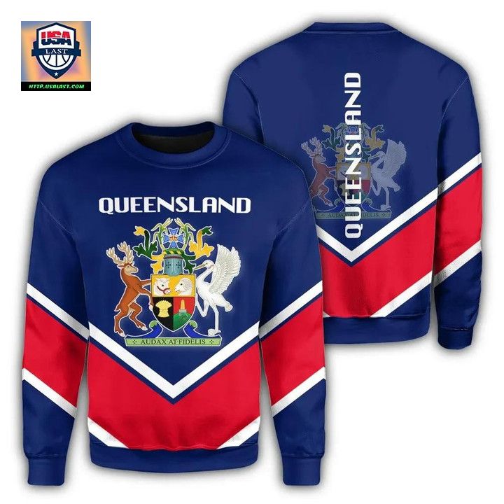 Queensland Coat Of Arms Sweater Lucian Style J5W