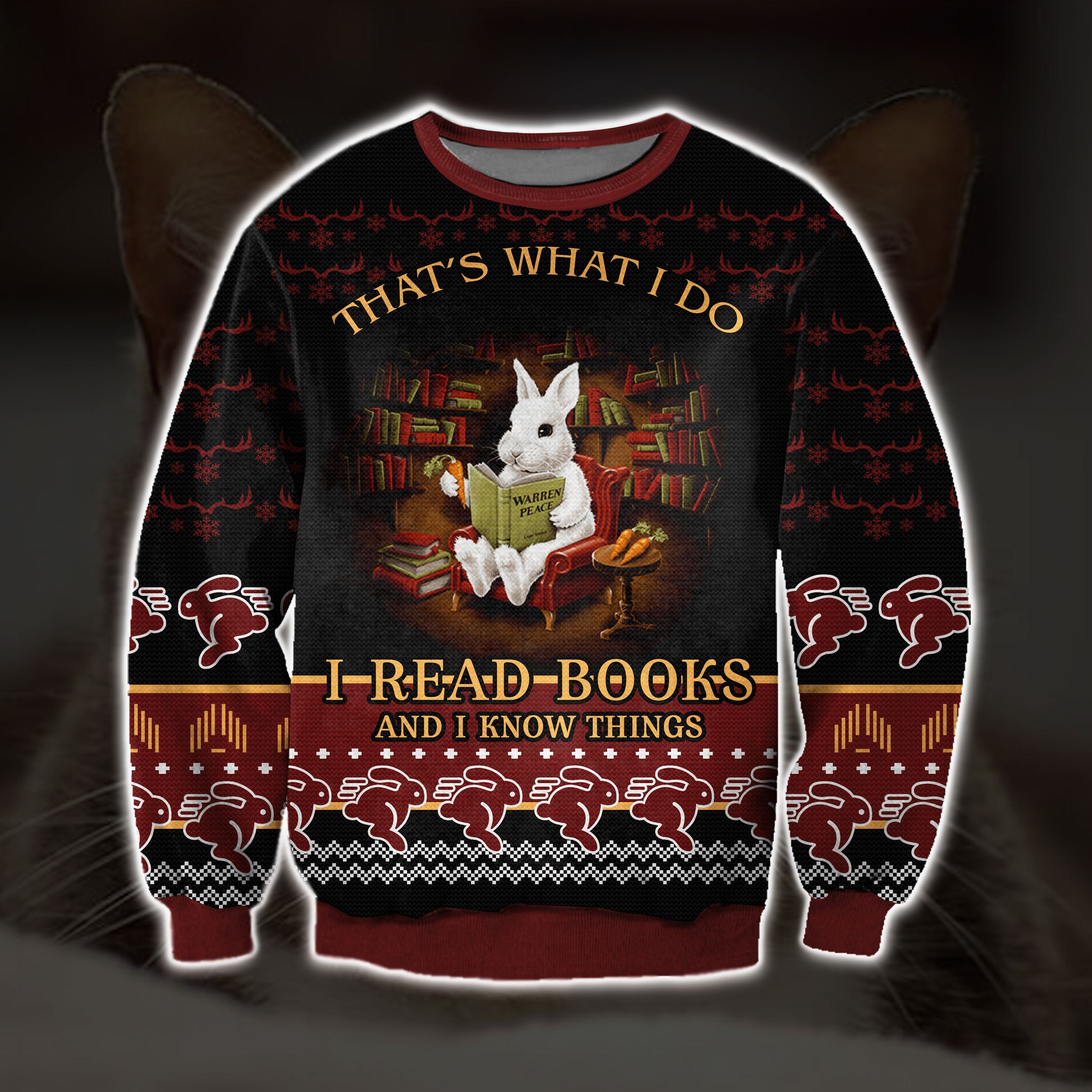 Rabbit That'S What I Do 3D Print Ugly Christmas Sweater