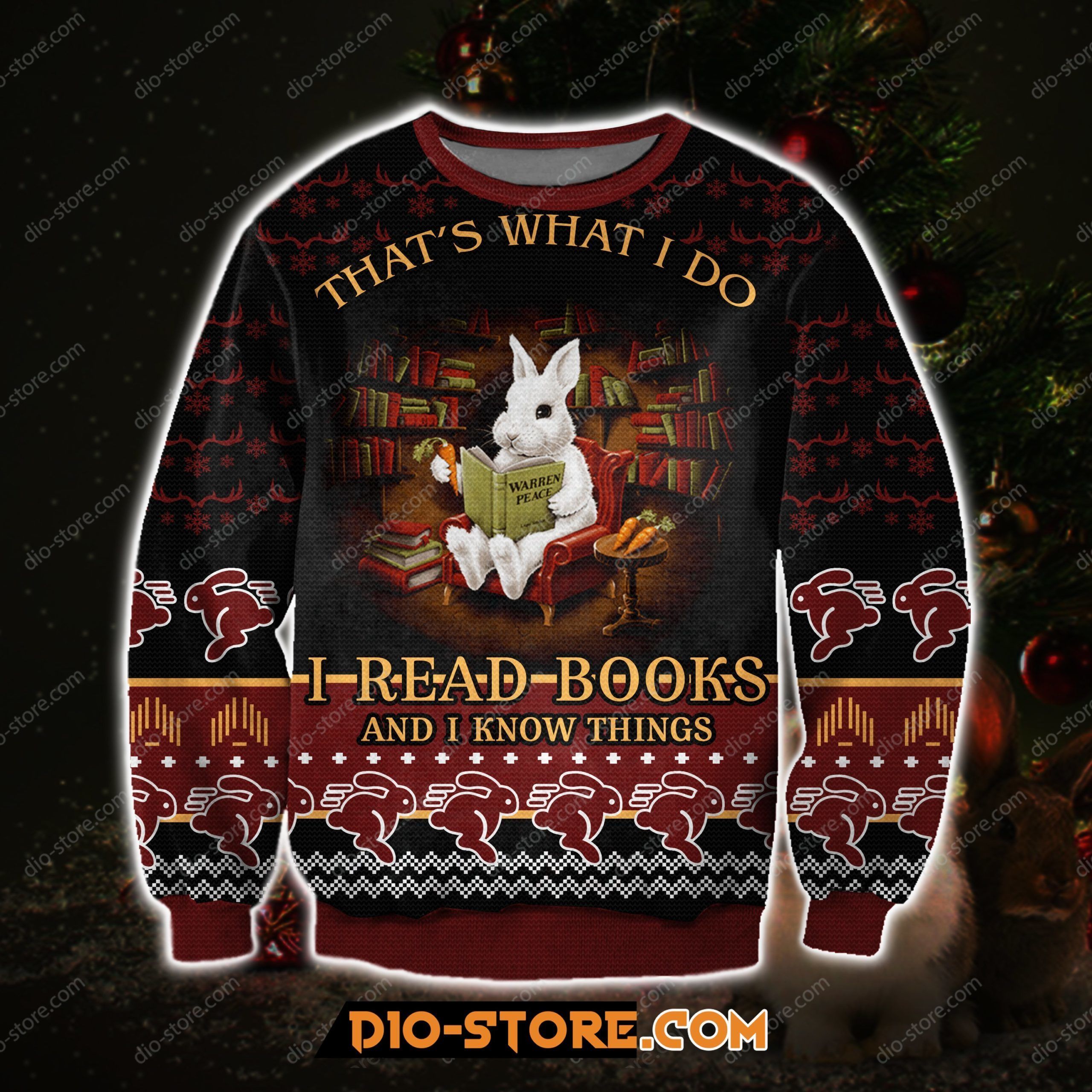 Rabbit That'S What I Do 3D Print Ugly Christmas Sweater