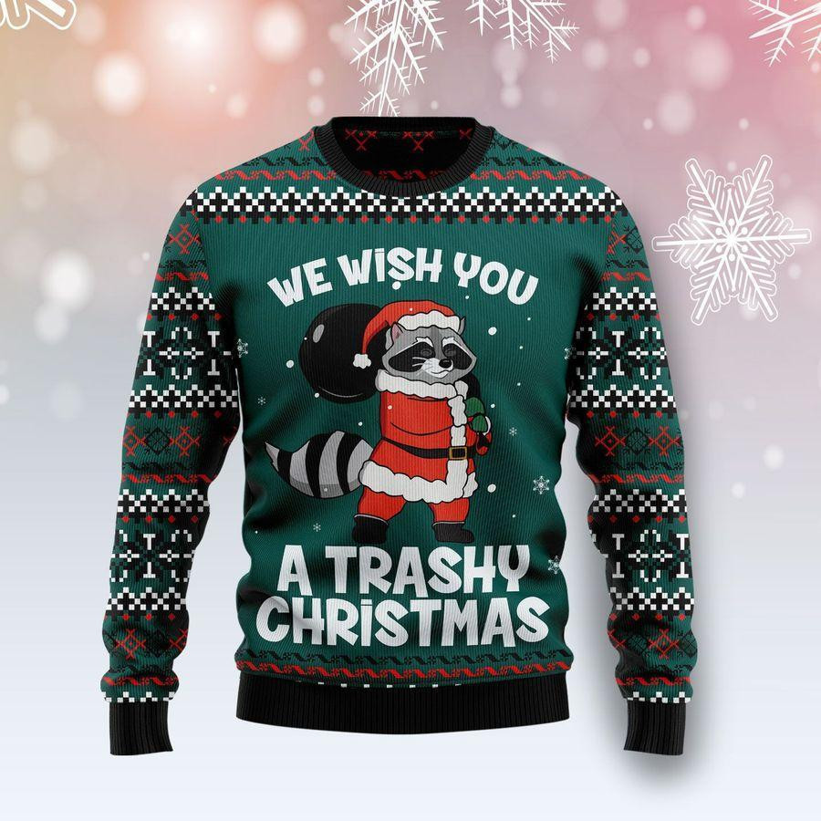 Raccoon Trashy Ugly Christmas Sweater, Perfect Holiday Gift