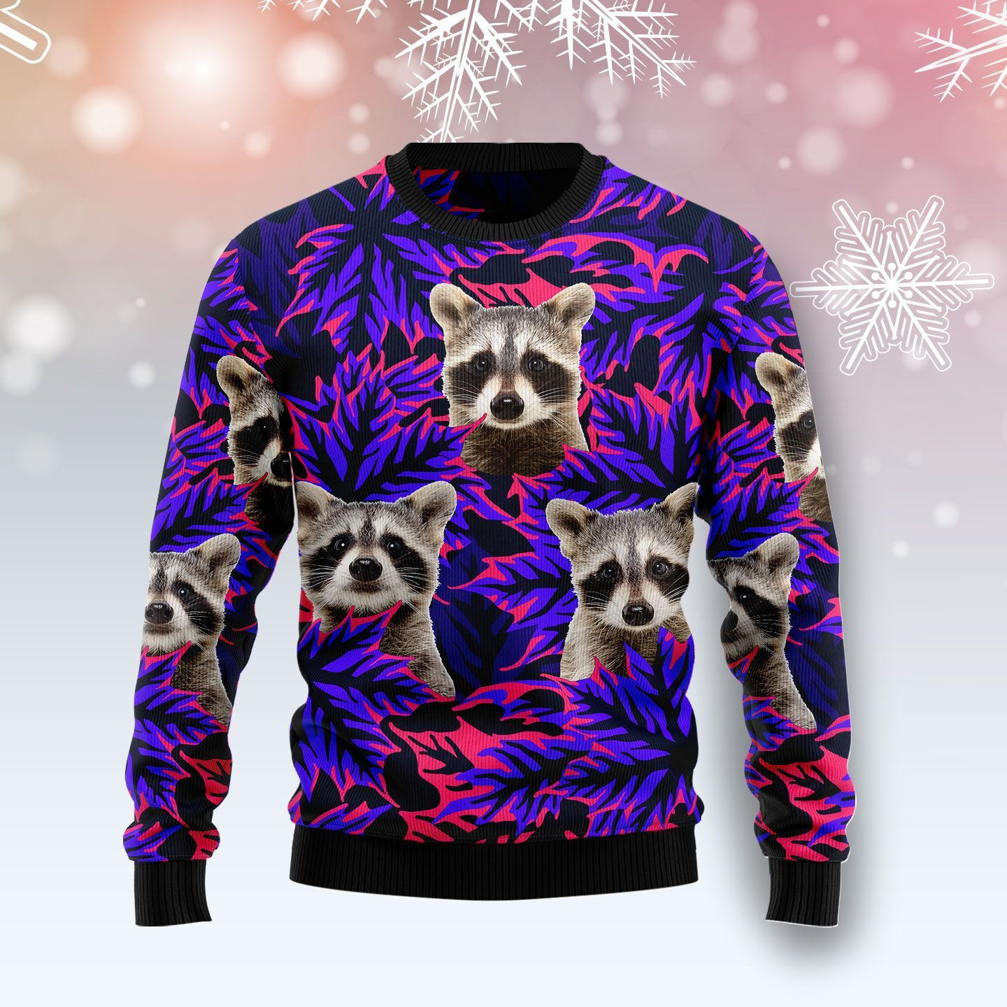 Raccoon Ugly Christmas Sweater,