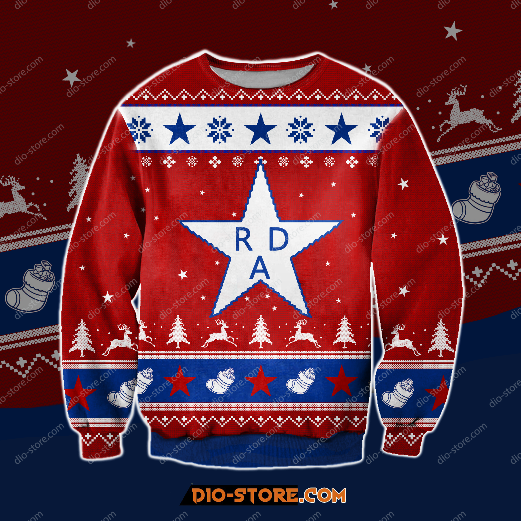 Rad Game 3D Knitting Pattern Print Ugly Christmas Sweater