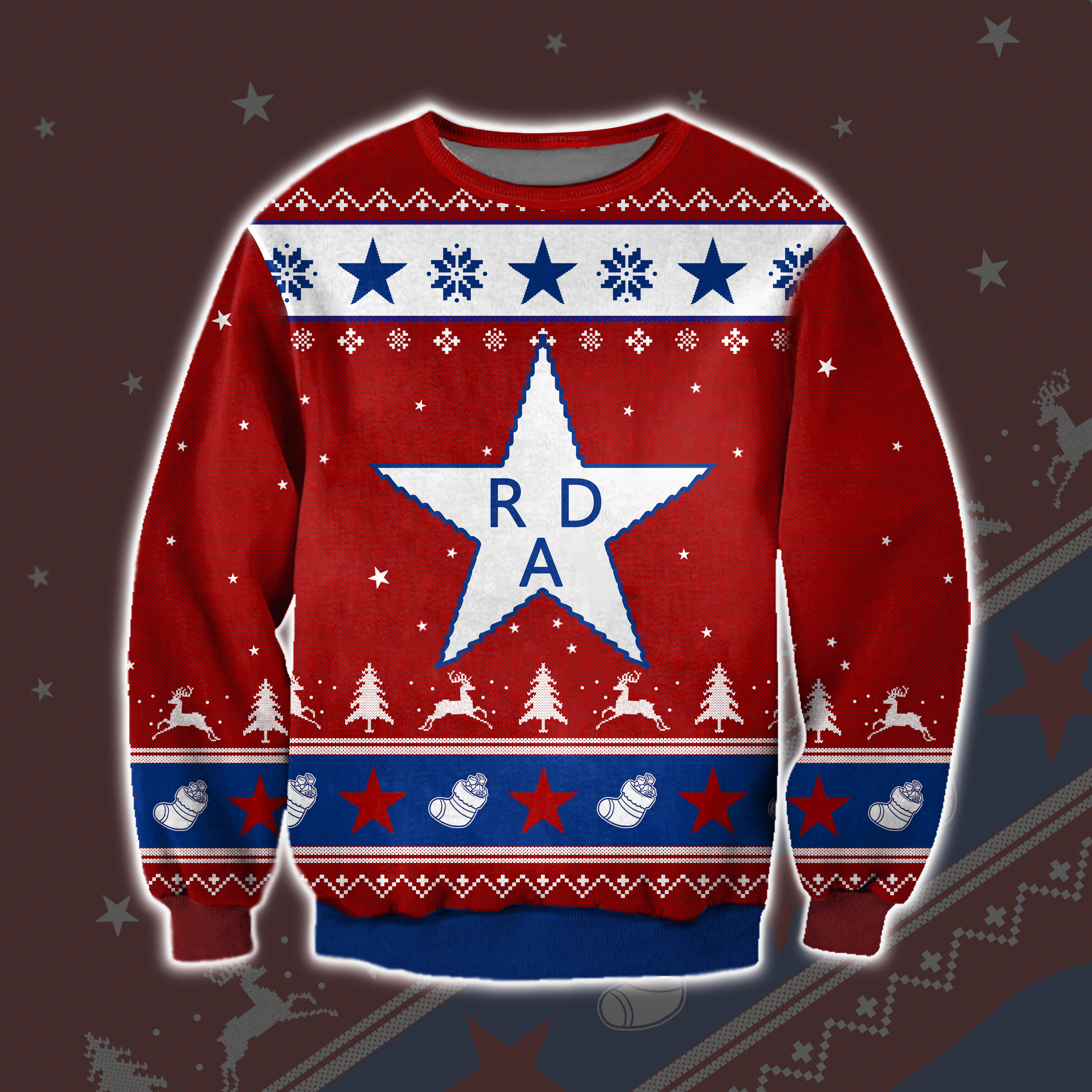 Rad Game 3D Knitting Pattern Print Ugly Christmas Sweater