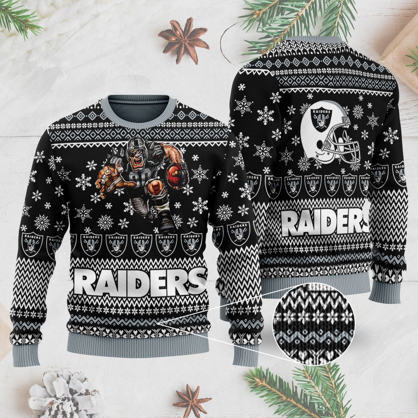 Raiders Football Ugly Christmas Sweater,