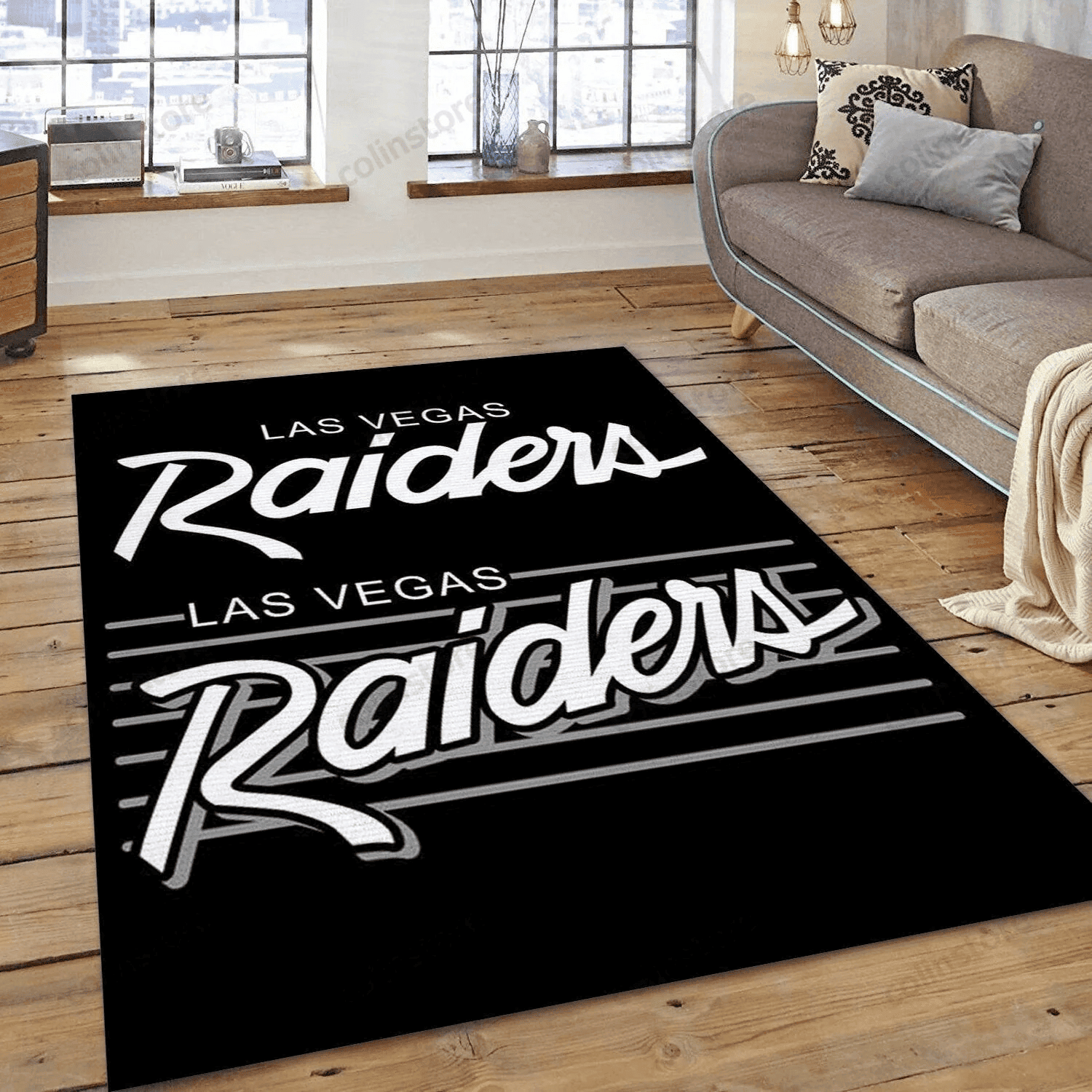 Raiders Team 3D Rectangle Area Rug – Full Print Carpet For Living Room & Bedroom Home Decor