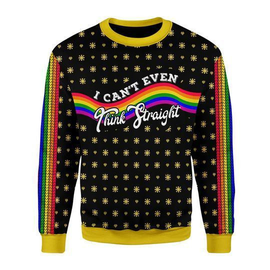 Rainbow LGBT Flag Ugly Christmas Sweater, Perfect Holiday Gift