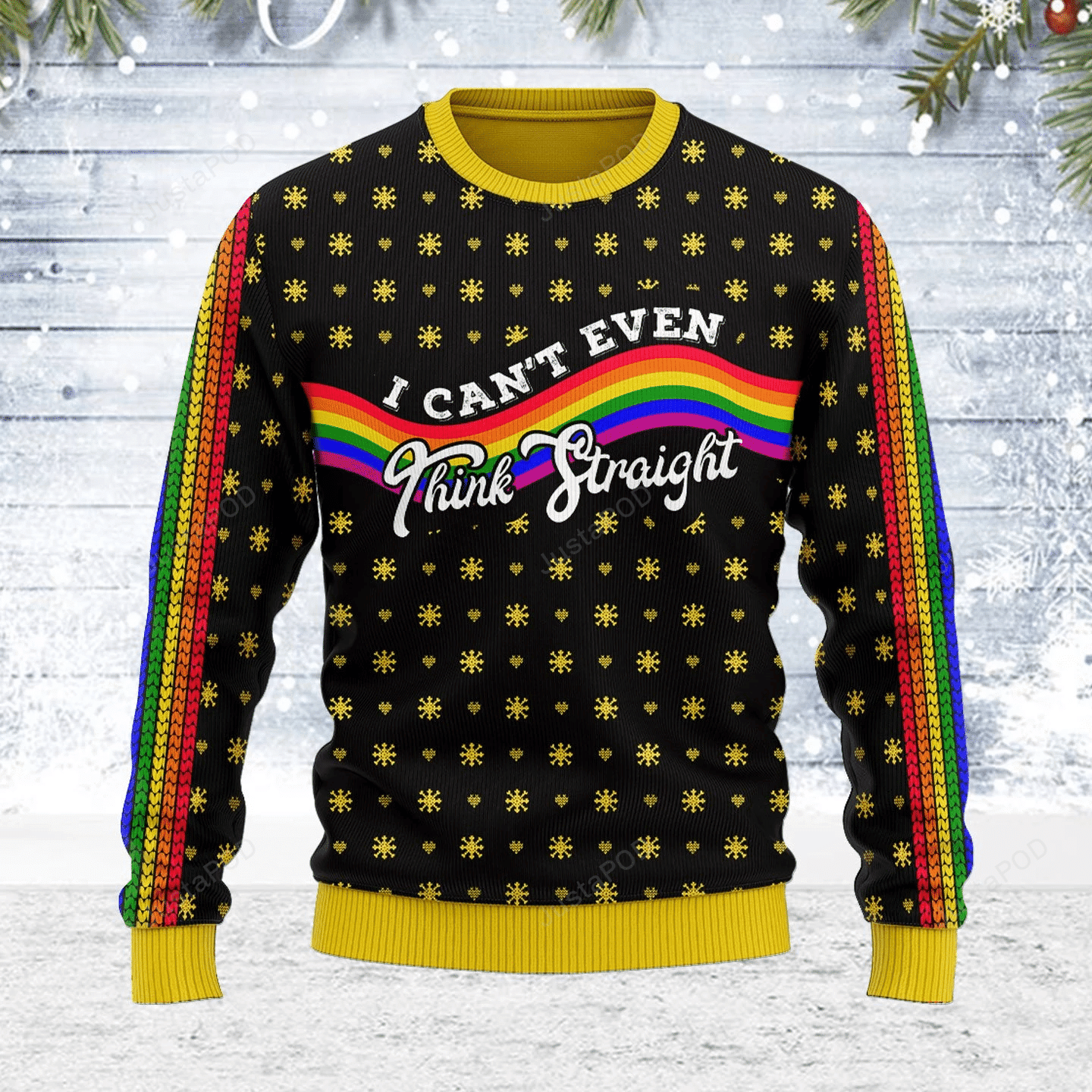 Rainbow Lgbt Flag Ugly Christmas Sweater, Perfect Holiday Gift