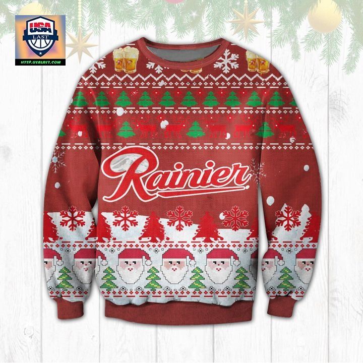 Rainier Beer Ugly Christmas Sweater