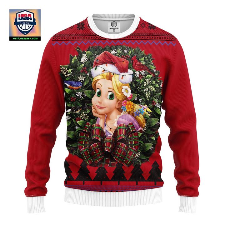 Rapunzel Princess Tangled Noel Mc Ugly Christmas Sweater Thanksgiving Gift