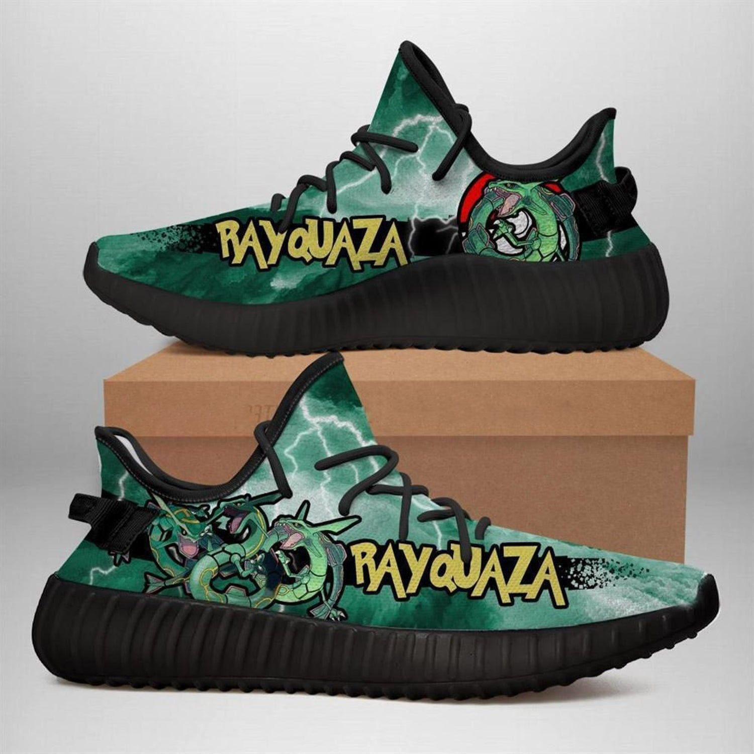 Rayquaza Yz Pokemon Anime Black Shoes Sneakers