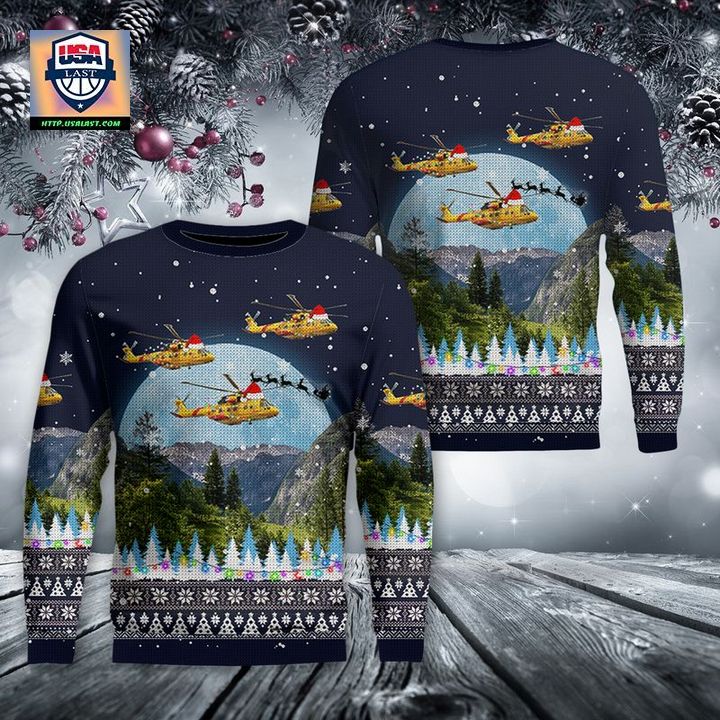 RCAF 103 Search and Rescue Squadron EHI CH-149 Cormorant Christmas AOP Sweater